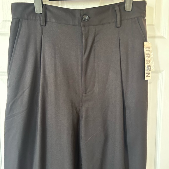 high waist black wide leg trouser pants size L urban outfitters new - Picture 6 of 7